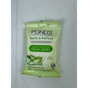 Pond’s Purify and Refresh Makeup Remover Facial Wipes Aloe Vera 10ct - 1 Pack